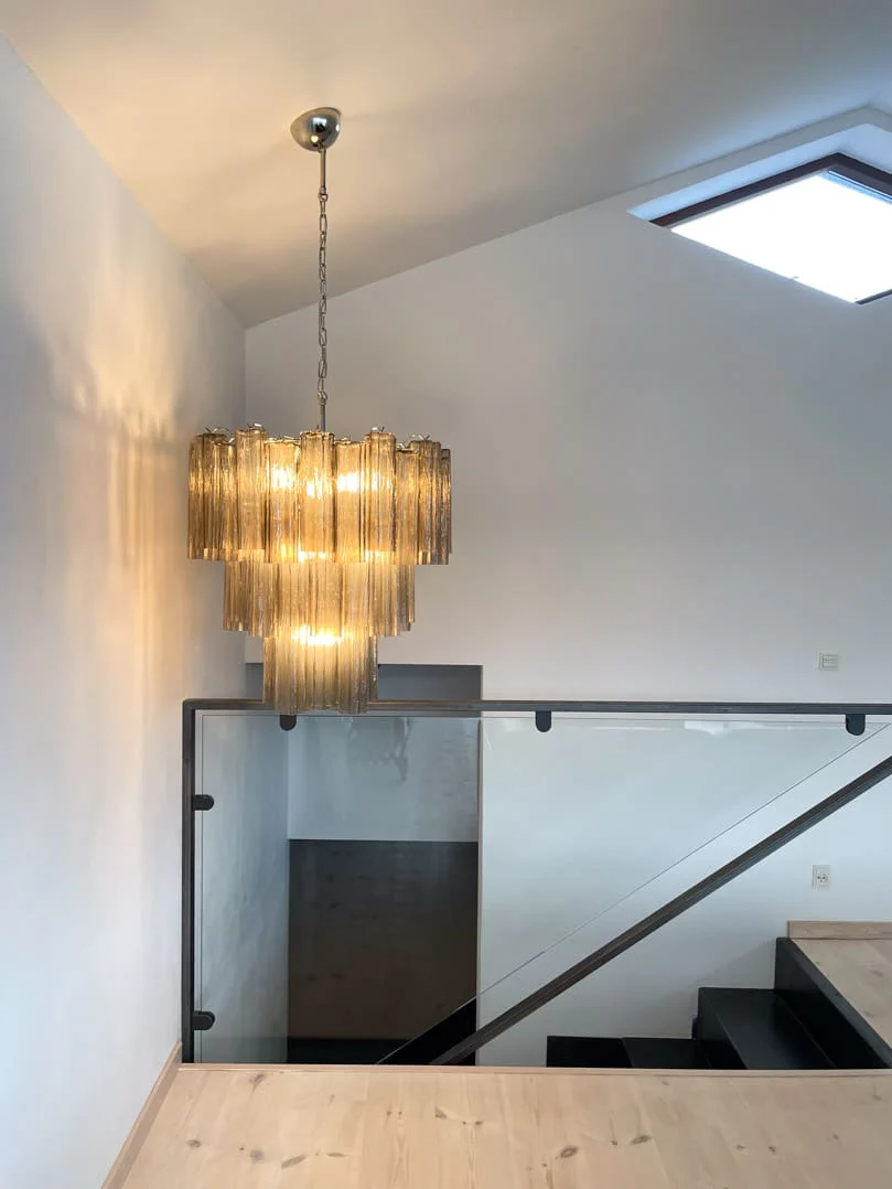 Murano Chandelier – 48 tubes – Smoked - Image 16