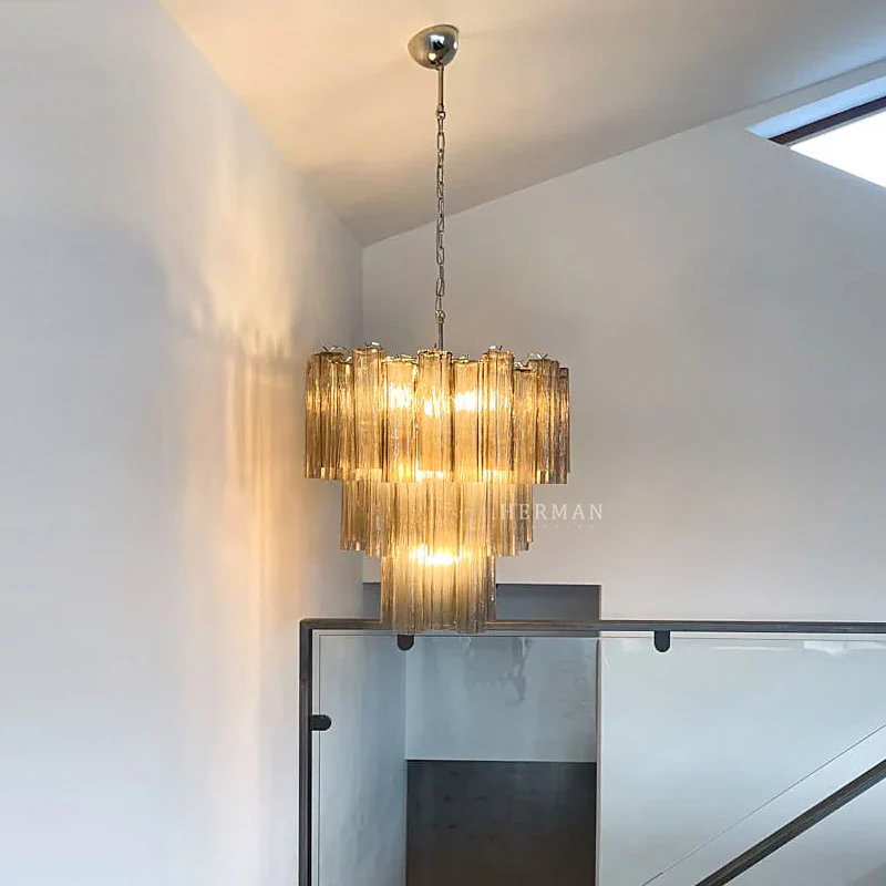 Murano Chandelier – 48 tubes – Smoked - Image 2