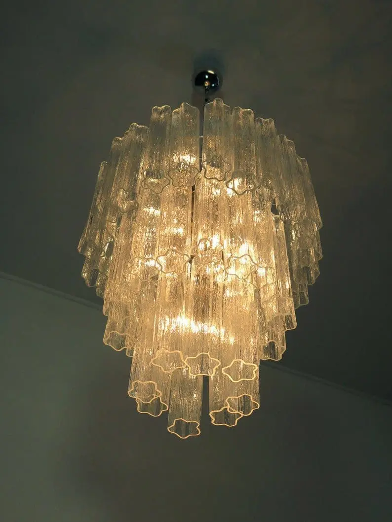 Murano Chandelier – 48 tubes – Transparent - Image 2