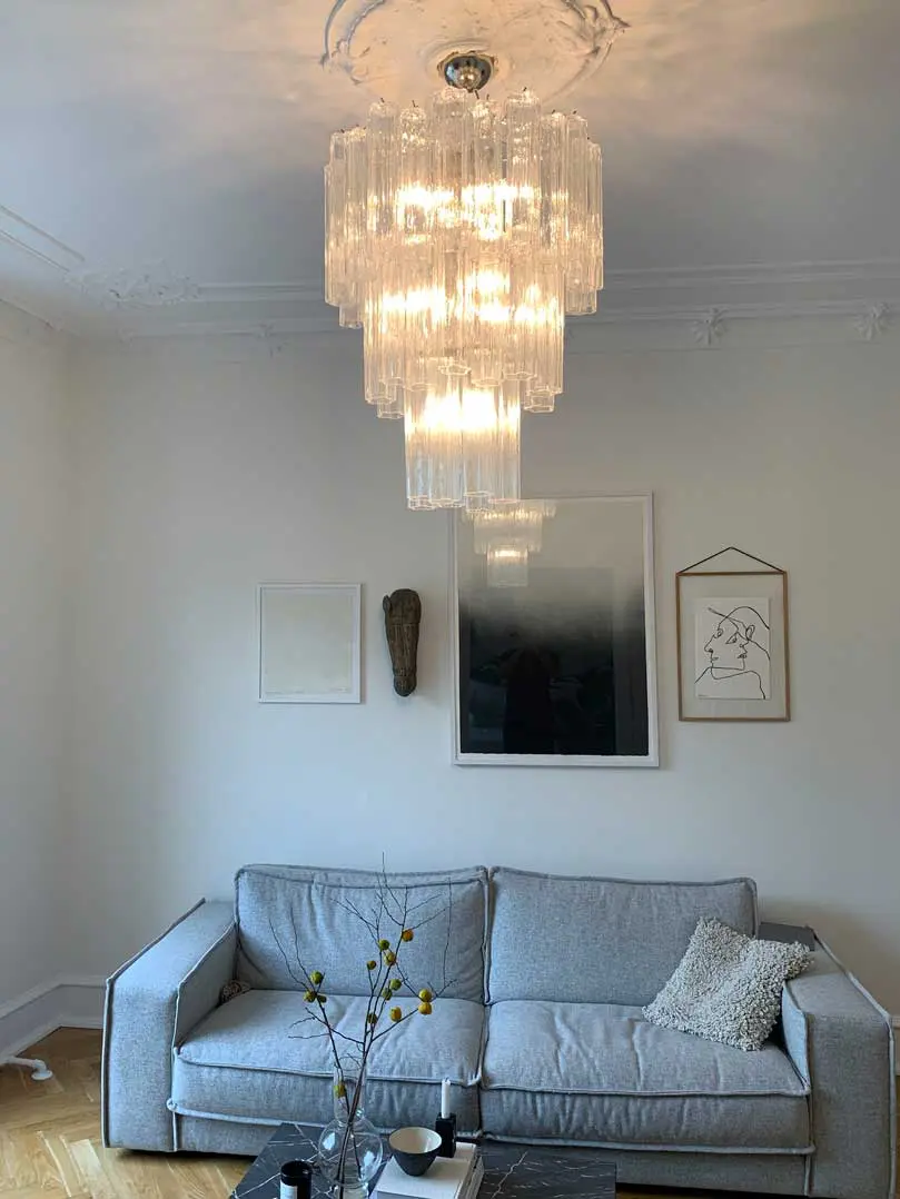 Murano Chandelier – 48 tubes – Transparent - Image 5