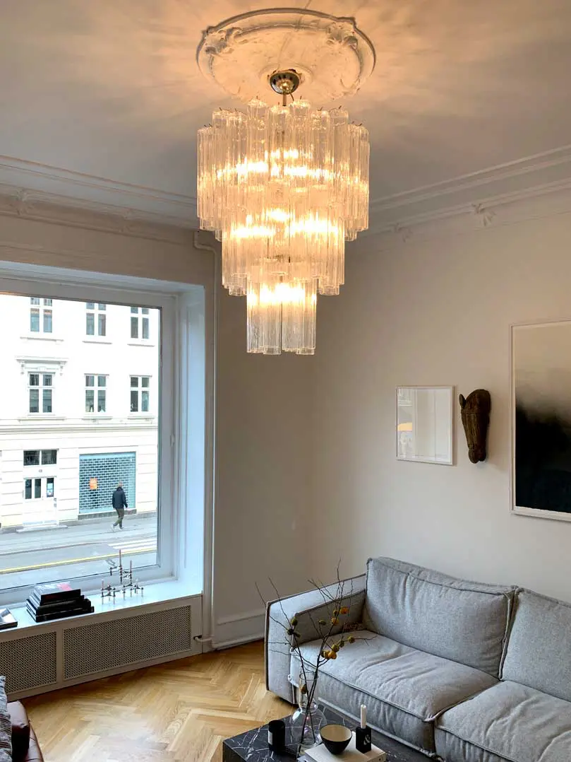 Murano Chandelier – 48 tubes – Transparent - Image 7