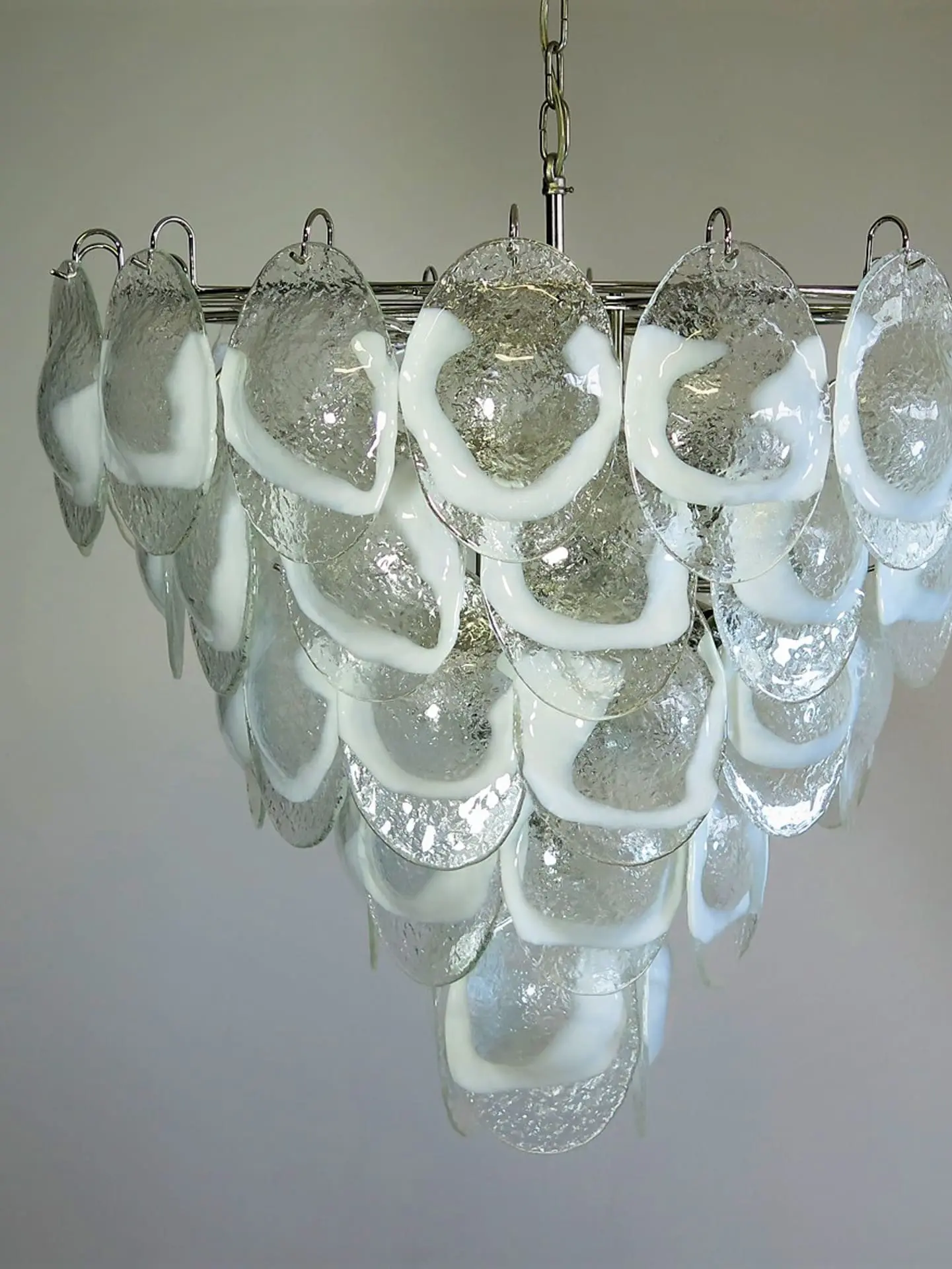 Murano Chandelier – 50 Lattimo glass – Transparent - Image 11
