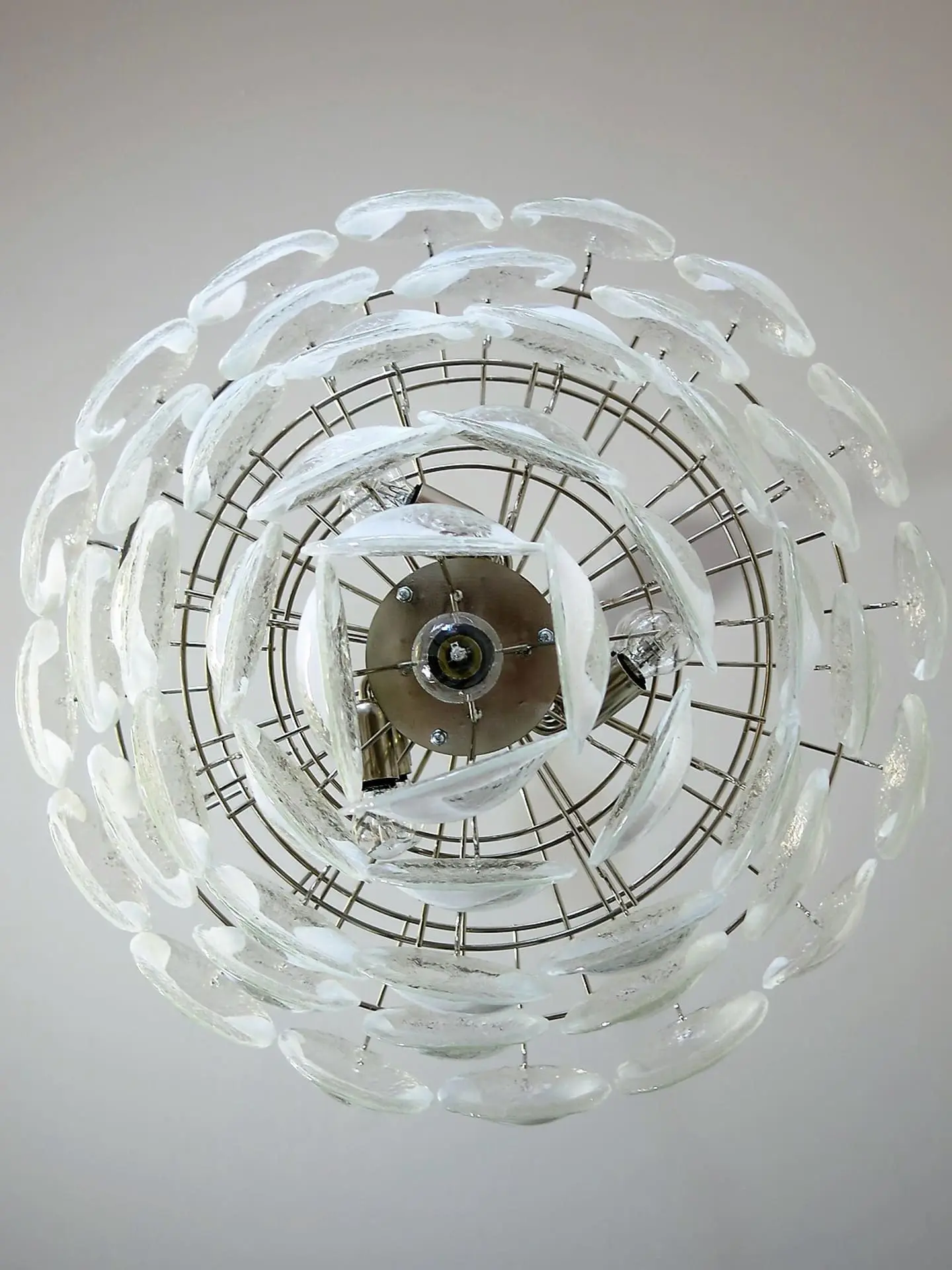Murano Chandelier – 50 Lattimo glass – Transparent - Image 7