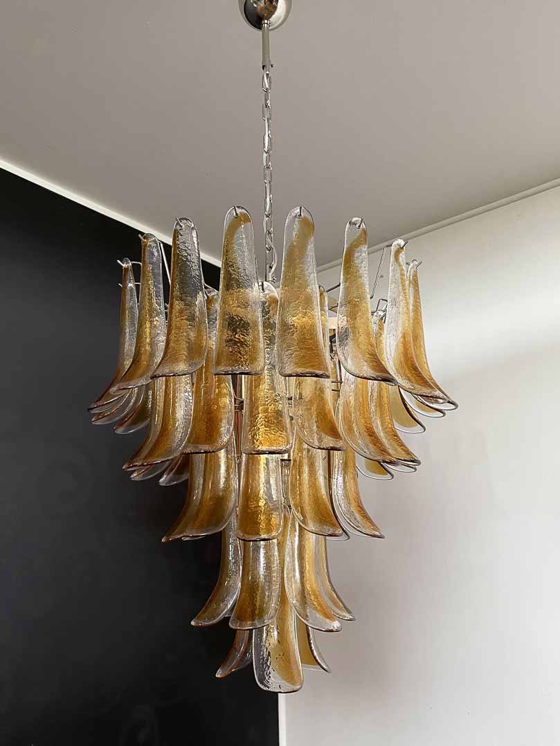 Murano Chandelier – 52 petals – Amber - Image 14