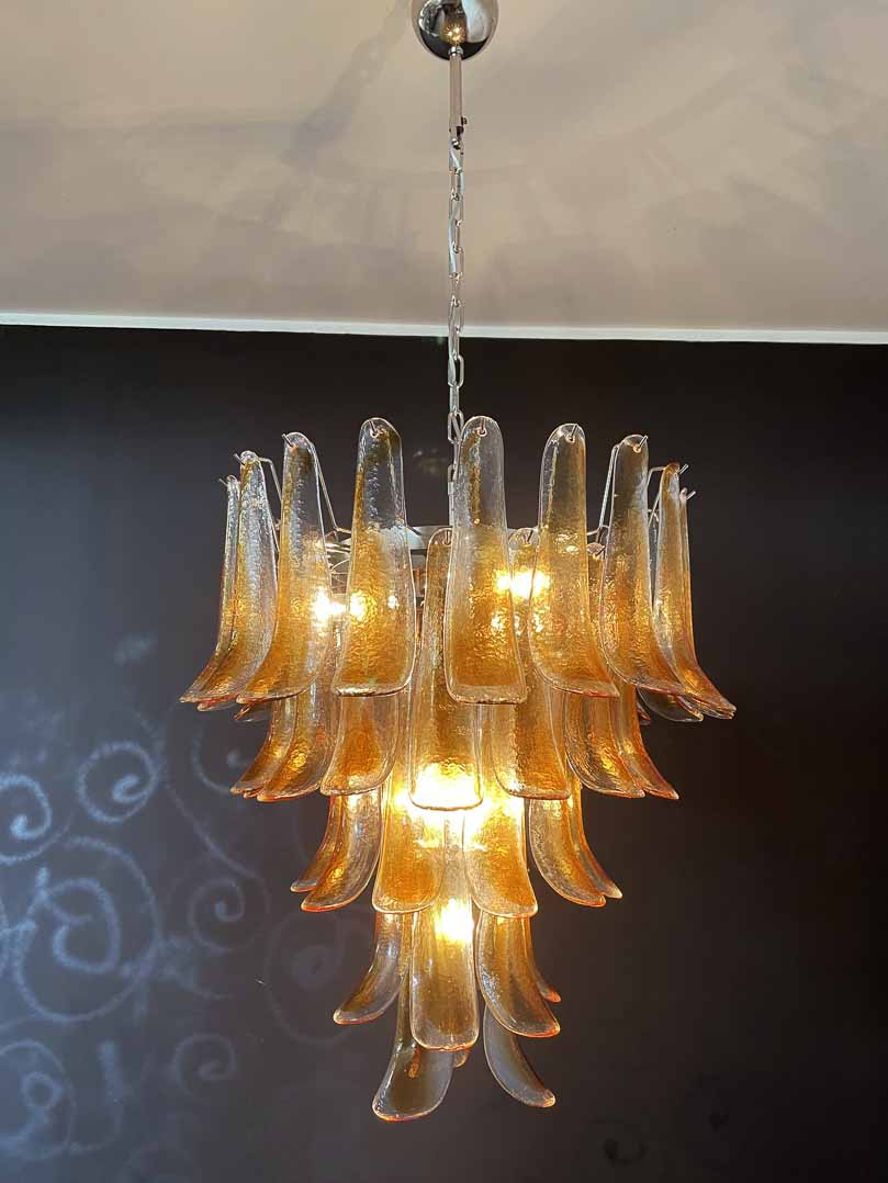 Murano Chandelier – 52 petals – Amber - Image 8