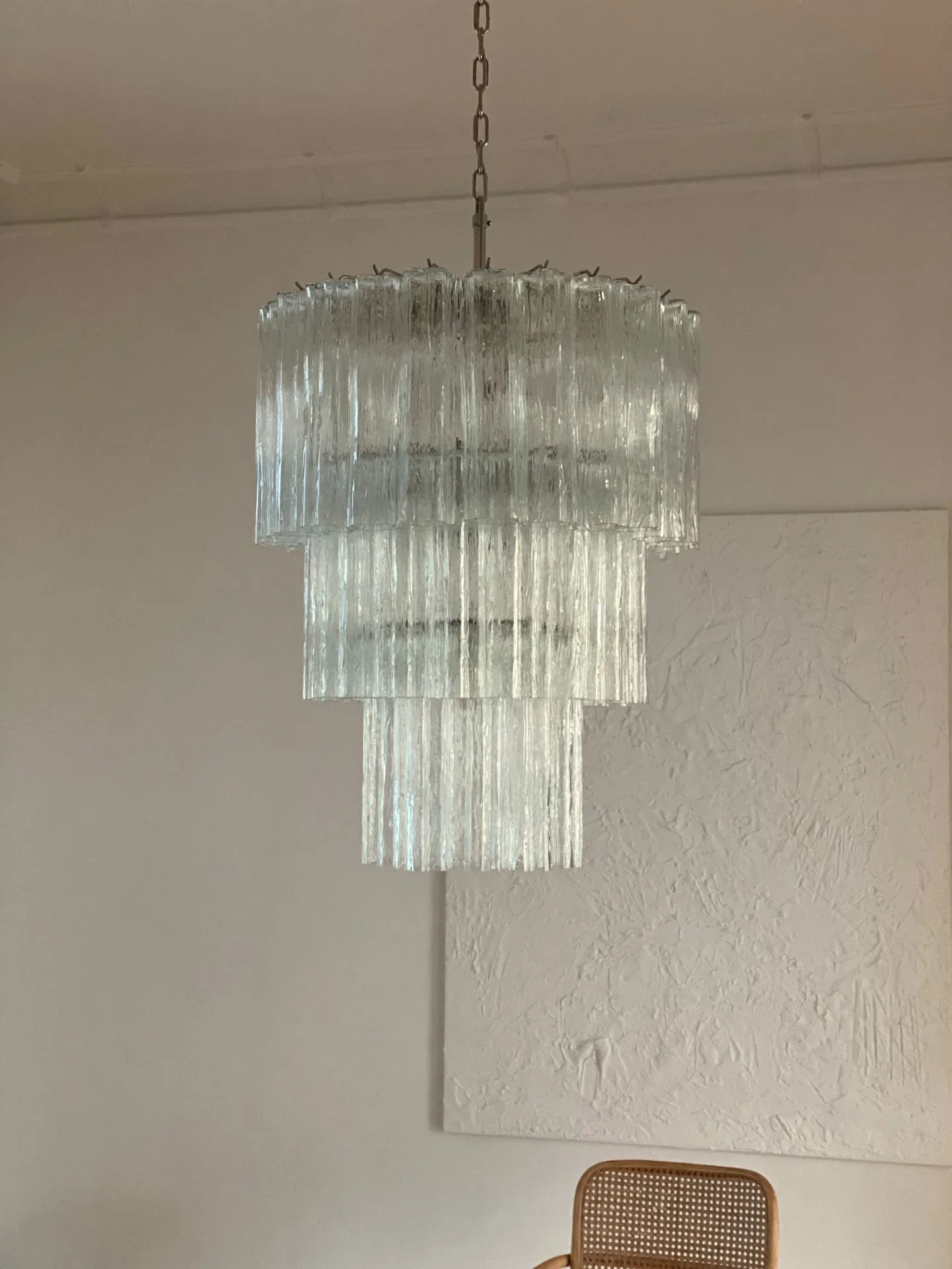 Murano Chandelier – 52 tubes – Transparent - Image 10