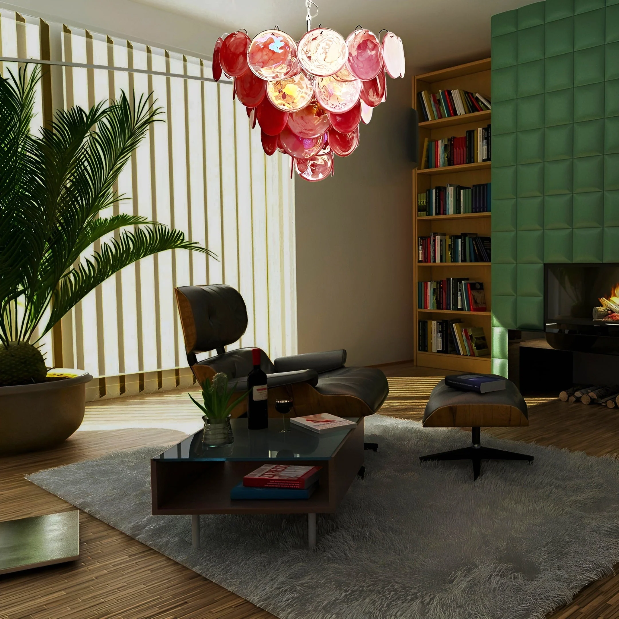 Murano Chandelier 57 Pink - Image 12