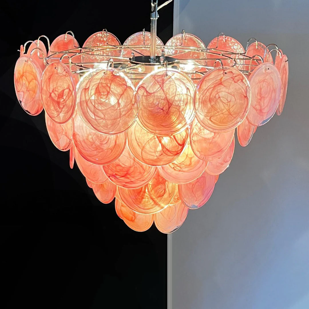 Murano Chandelier 57 Pink - Image 18