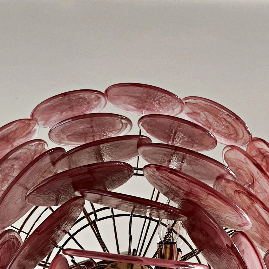Murano Chandelier 57 Pink - Image 19