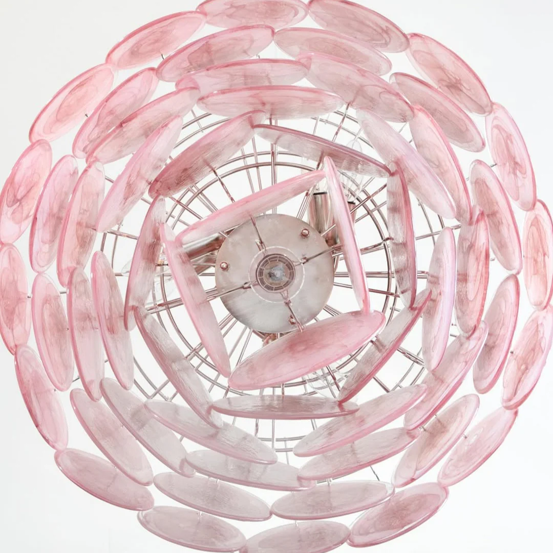 Murano Chandelier 57 Pink - Image 27