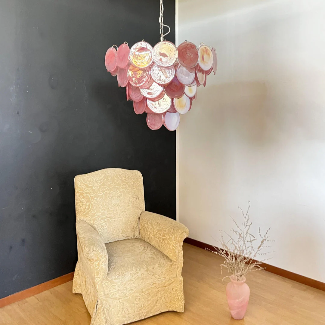 Murano Chandelier 57 Pink - Image 7