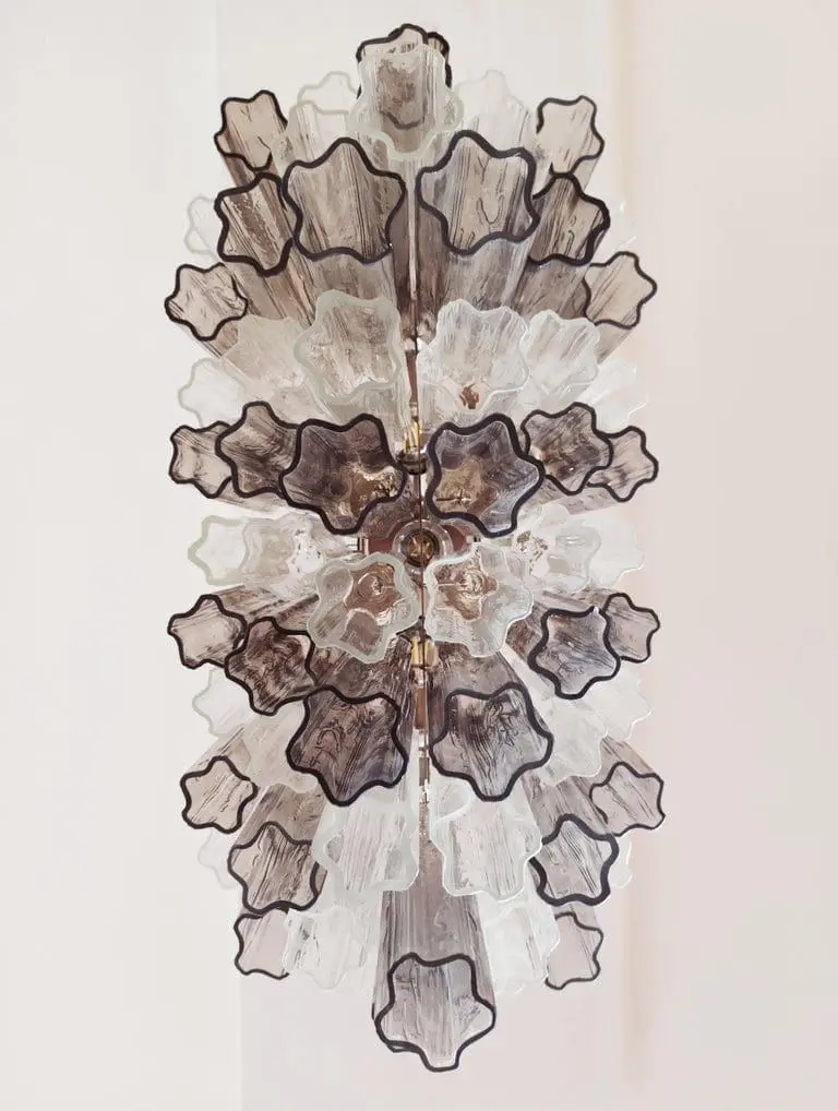 Murano Chandelier – 62 Tubes – Smoked/Transparent - Image 6