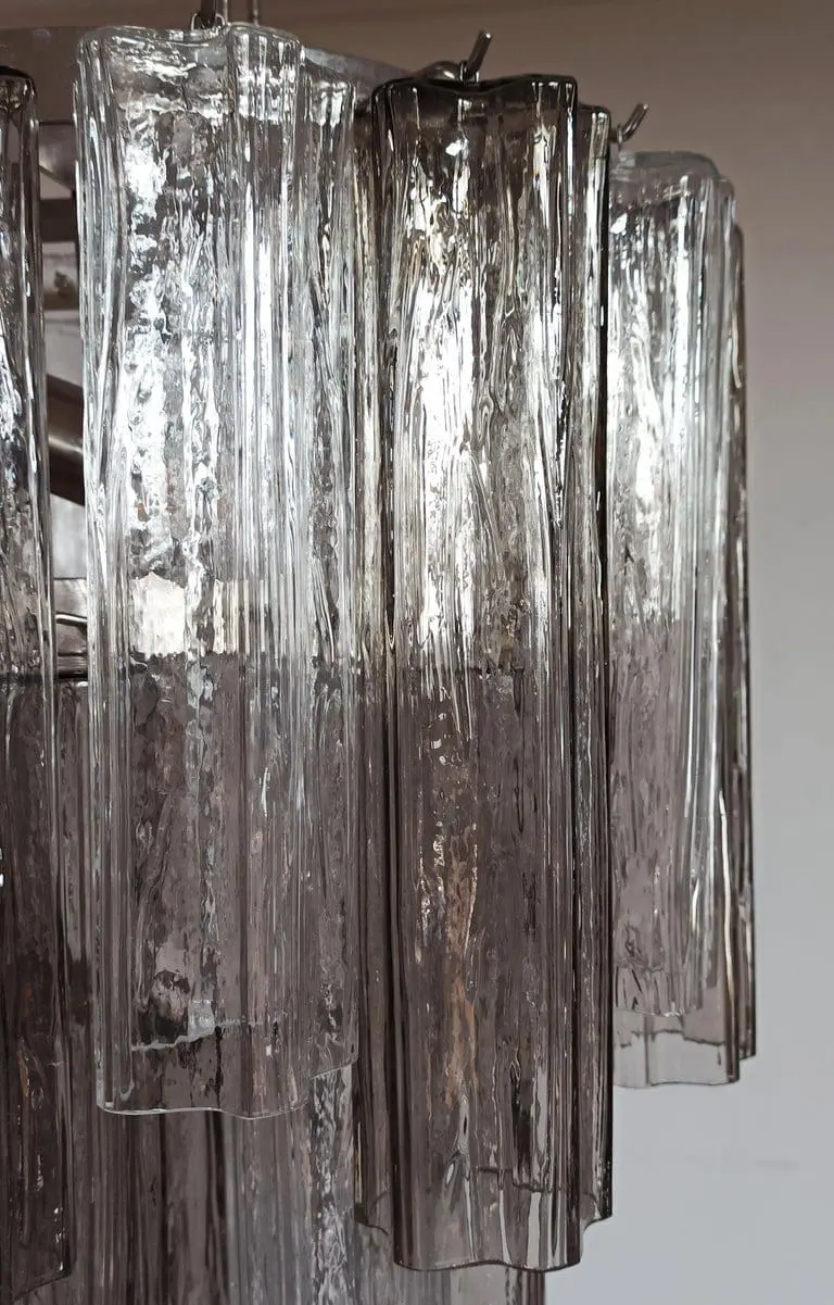 Murano Chandelier – 62 Tubes – Smoked/Transparent - Image 8