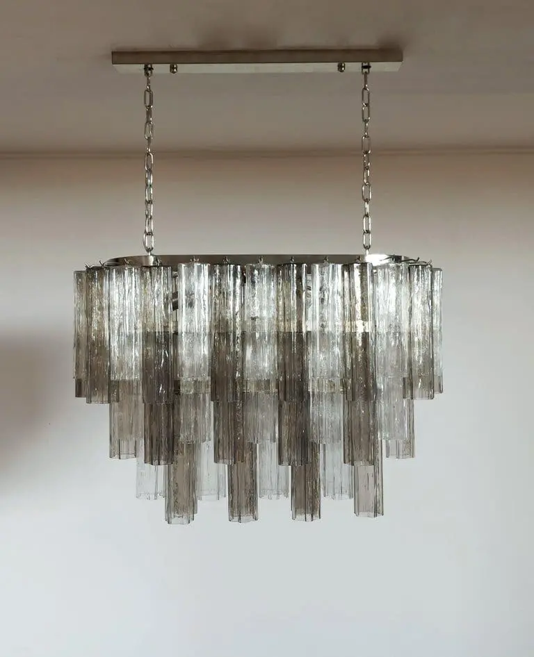 Murano Chandelier – 62 Tubes – Smoked/Transparent - Image 9