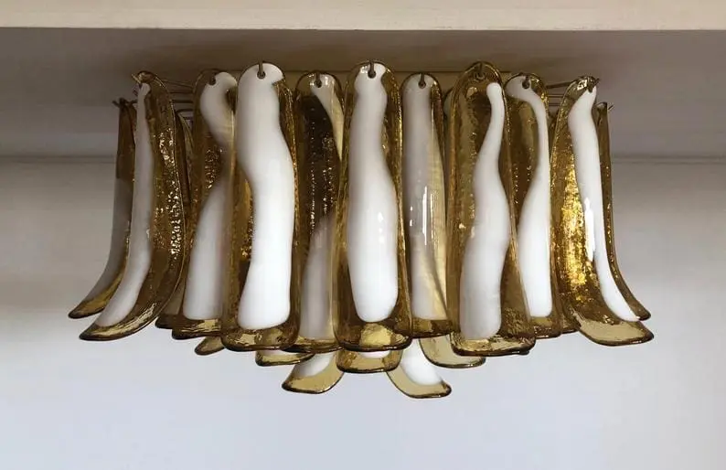 Murano Chandelier – 64 petals – Caramel - Image 3
