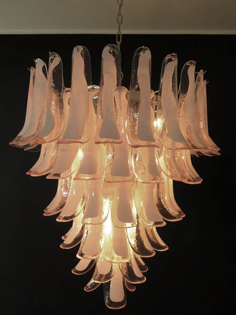 Murano Chandelier – 75 petals – Pink - Image 2