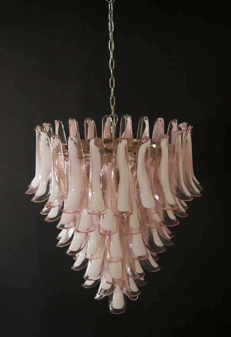 Murano Chandelier – 75 petals – Pink - Image 4