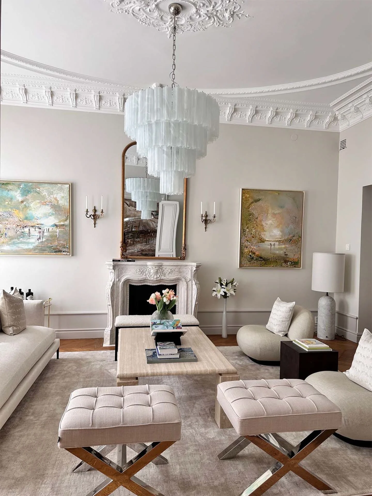 Murano Chandelier – 78 tubes – Alabaster white - Image 6