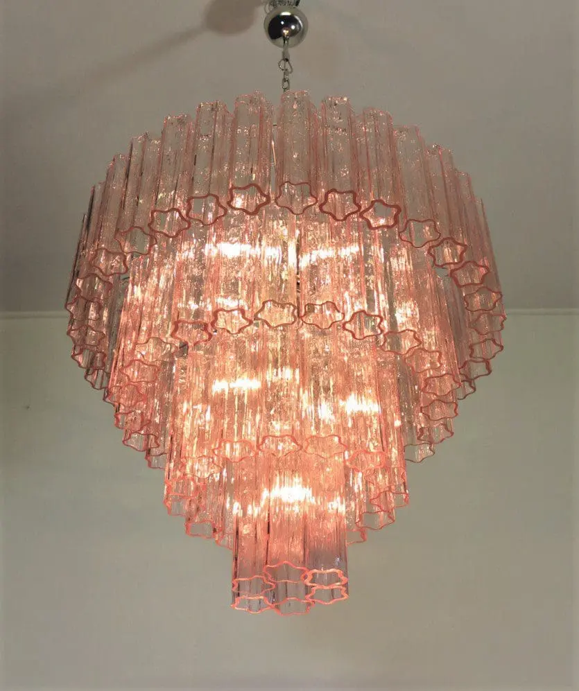 Murano Chandelier – 78 tubes – Pink - Image 5