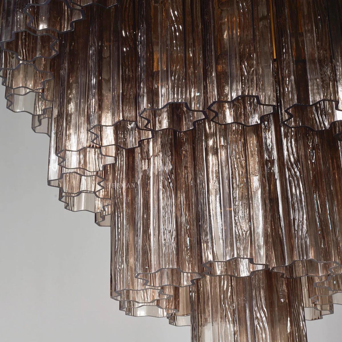 Murano Chandelier – 78 tubes – Smoked - Image 5