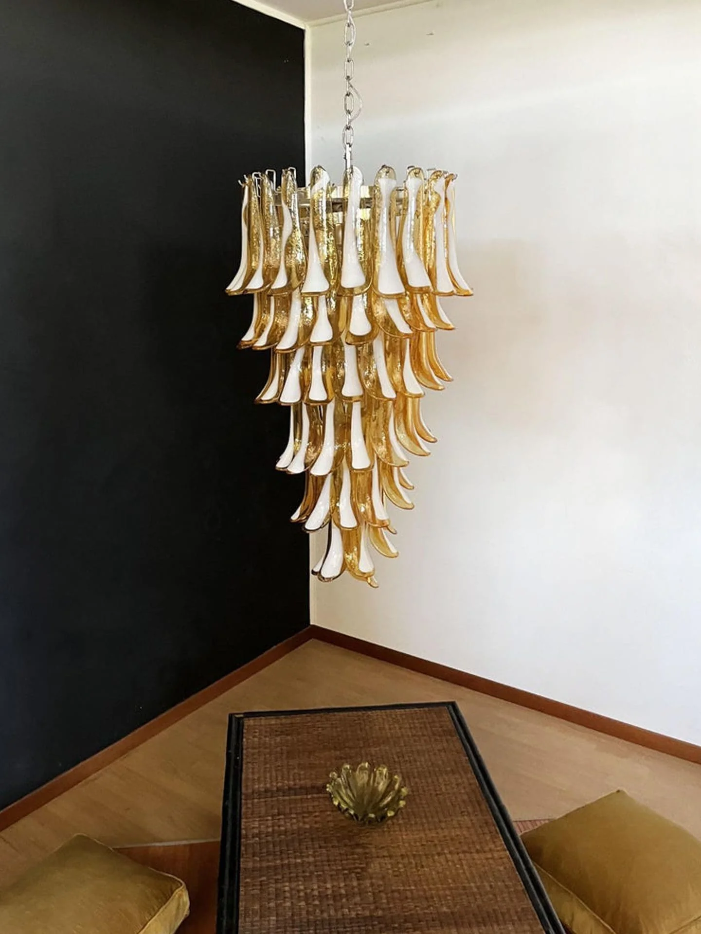 Murano Chandelier – 83 petals – Caramel - Image 12