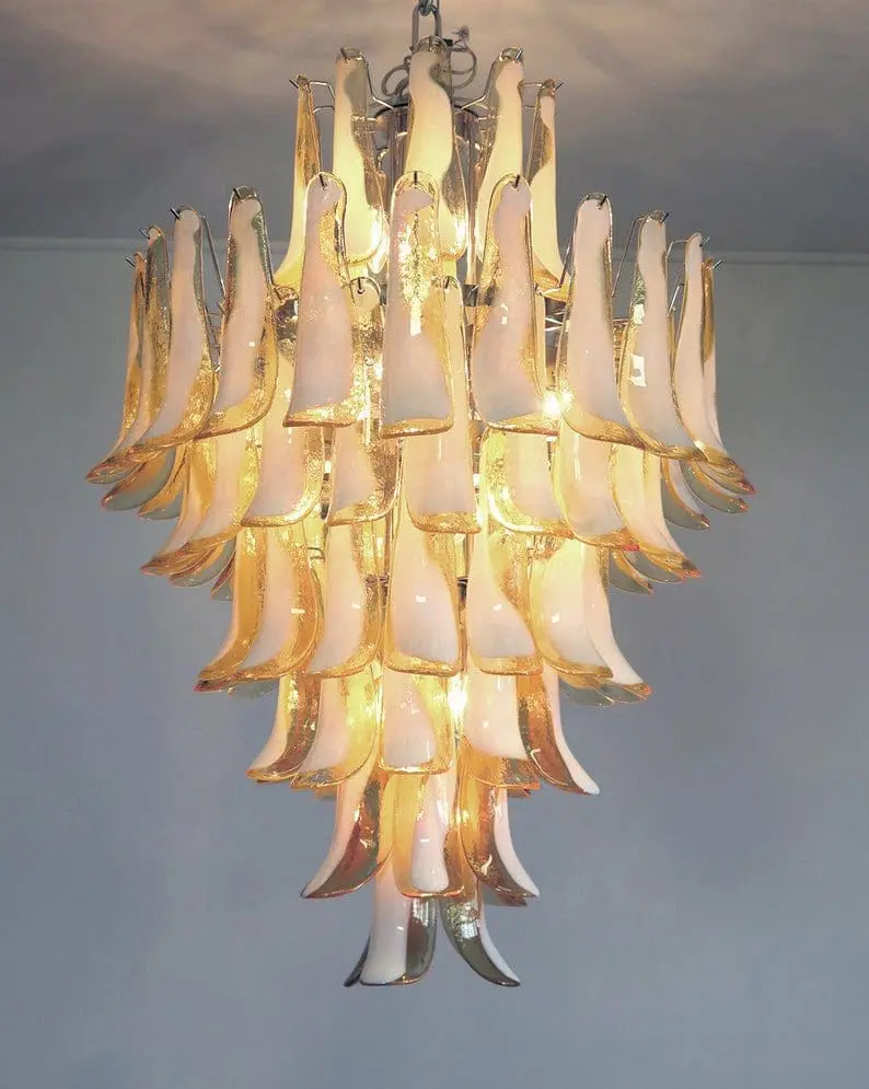 Murano Chandelier – 85 petals – Caramel - Image 2