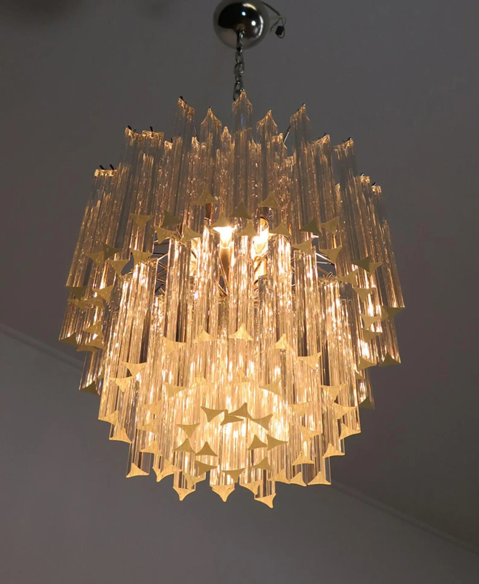 Murano Chandelier – Arianna -107 prisms – Transparent - Image 2