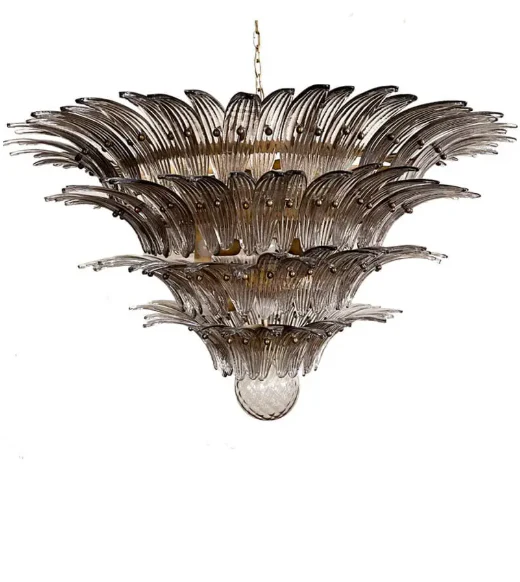 Murano Chandelier – Palmette – 163 glasses – Smoked - Image 3