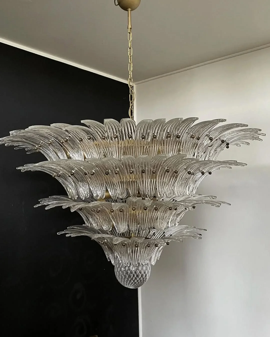 Murano Chandelier – Palmette – 163 glasses – Smoked - Image 9