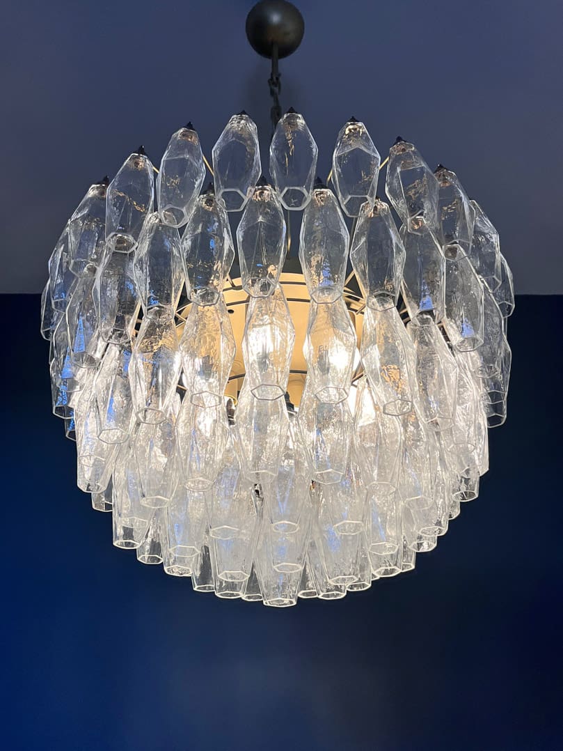Murano Chandelier – Poliedri – 111 glass – Transparent - Image 11