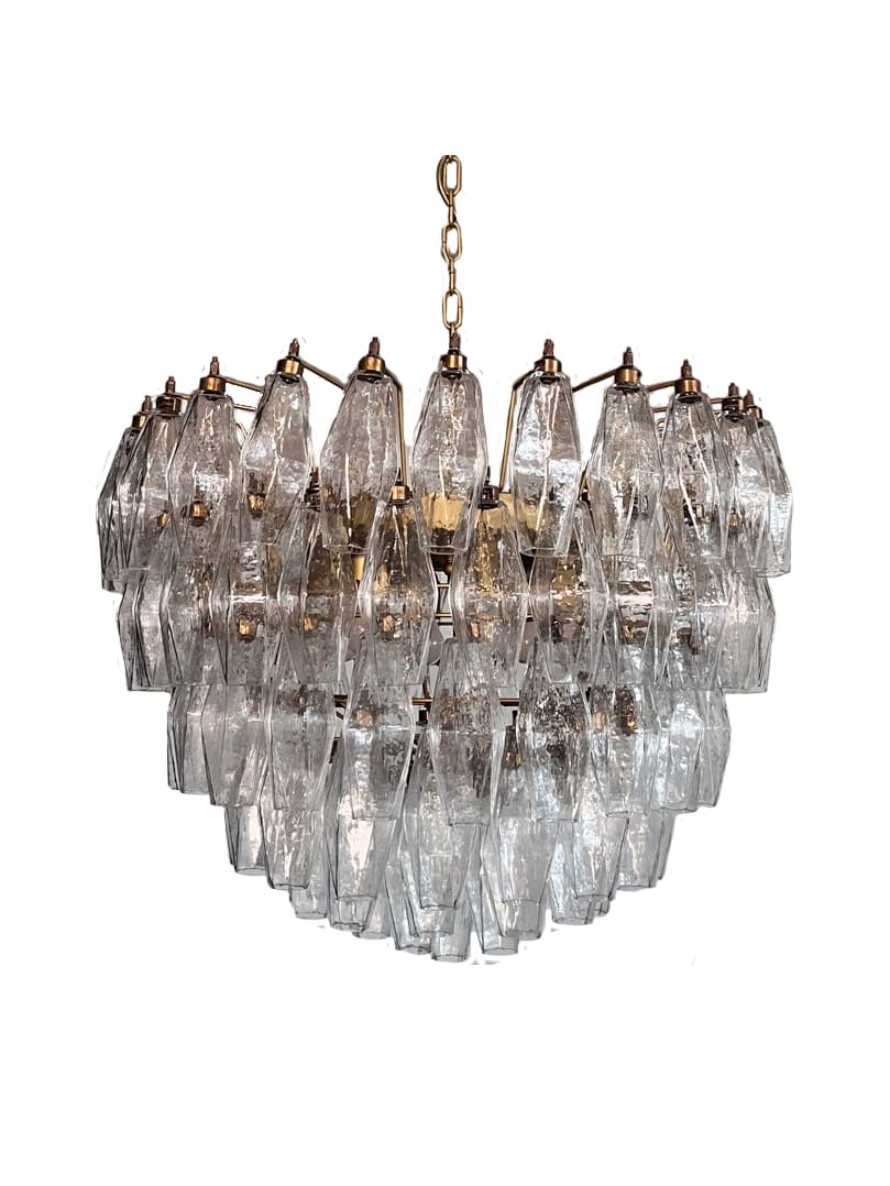 Murano Chandelier – Poliedri – 111 glass – Transparent - Image 13