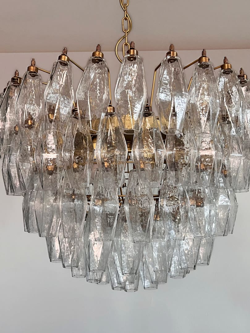 Murano Chandelier – Poliedri – 111 glass – Transparent - Image 2