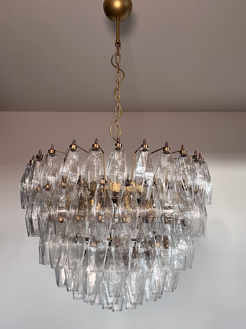 Murano Chandelier – Poliedri – 111 glass – Transparent - Image 3