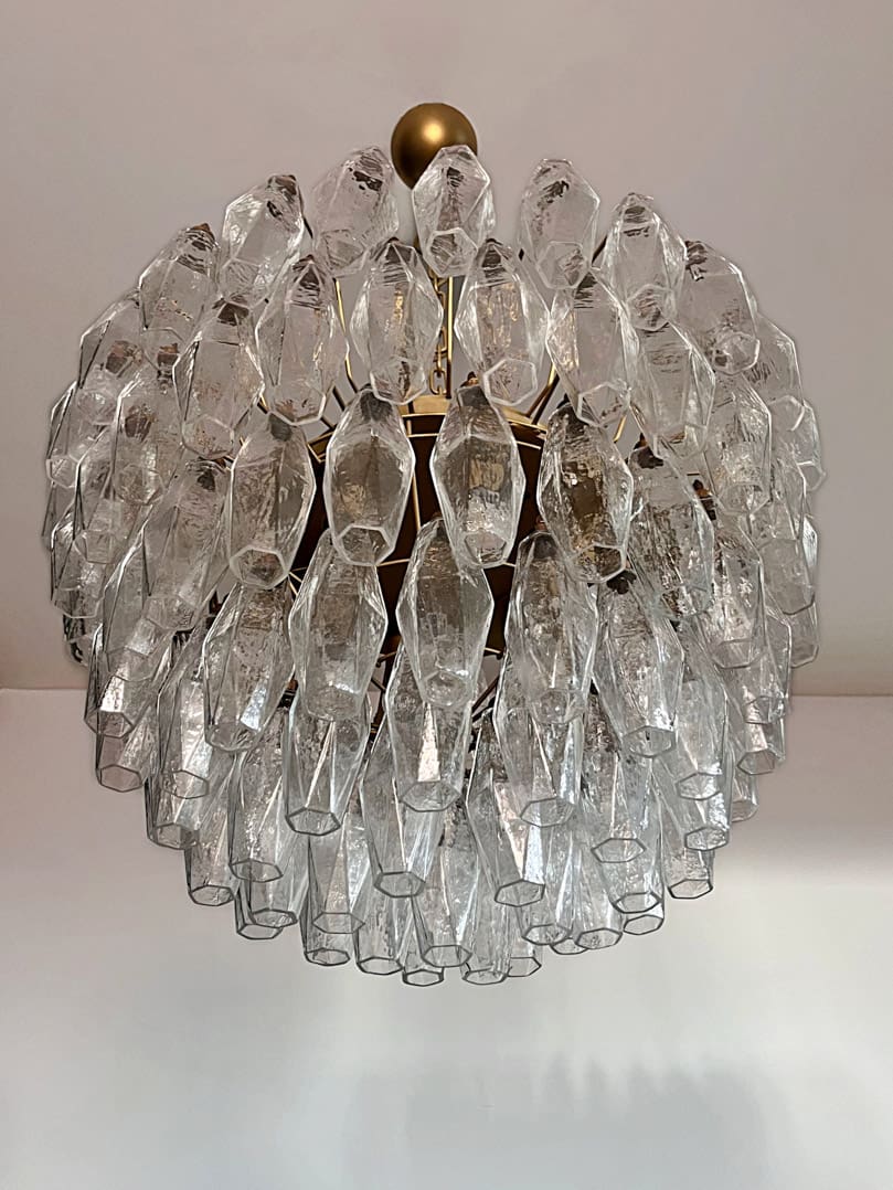 Murano Chandelier – Poliedri – 111 glass – Transparent - Image 4