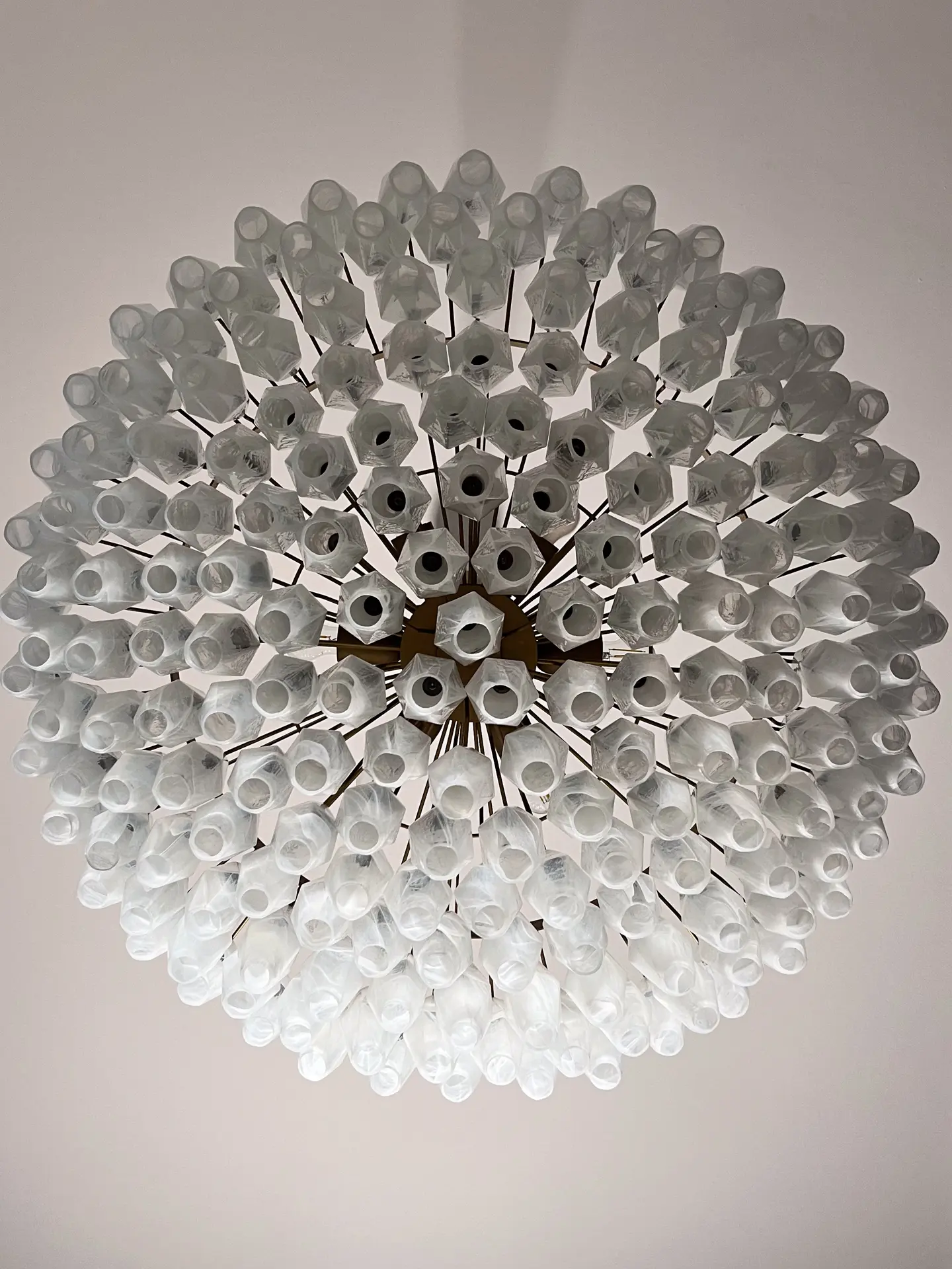 Murano Chandelier – Poliedri – 185 glass – White Alabaster - Image 10