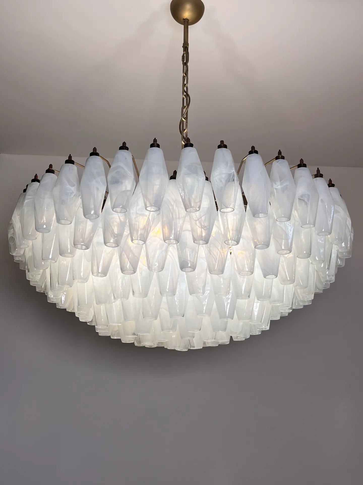 Murano Chandelier – Poliedri – 185 glass – White Alabaster - Image 6