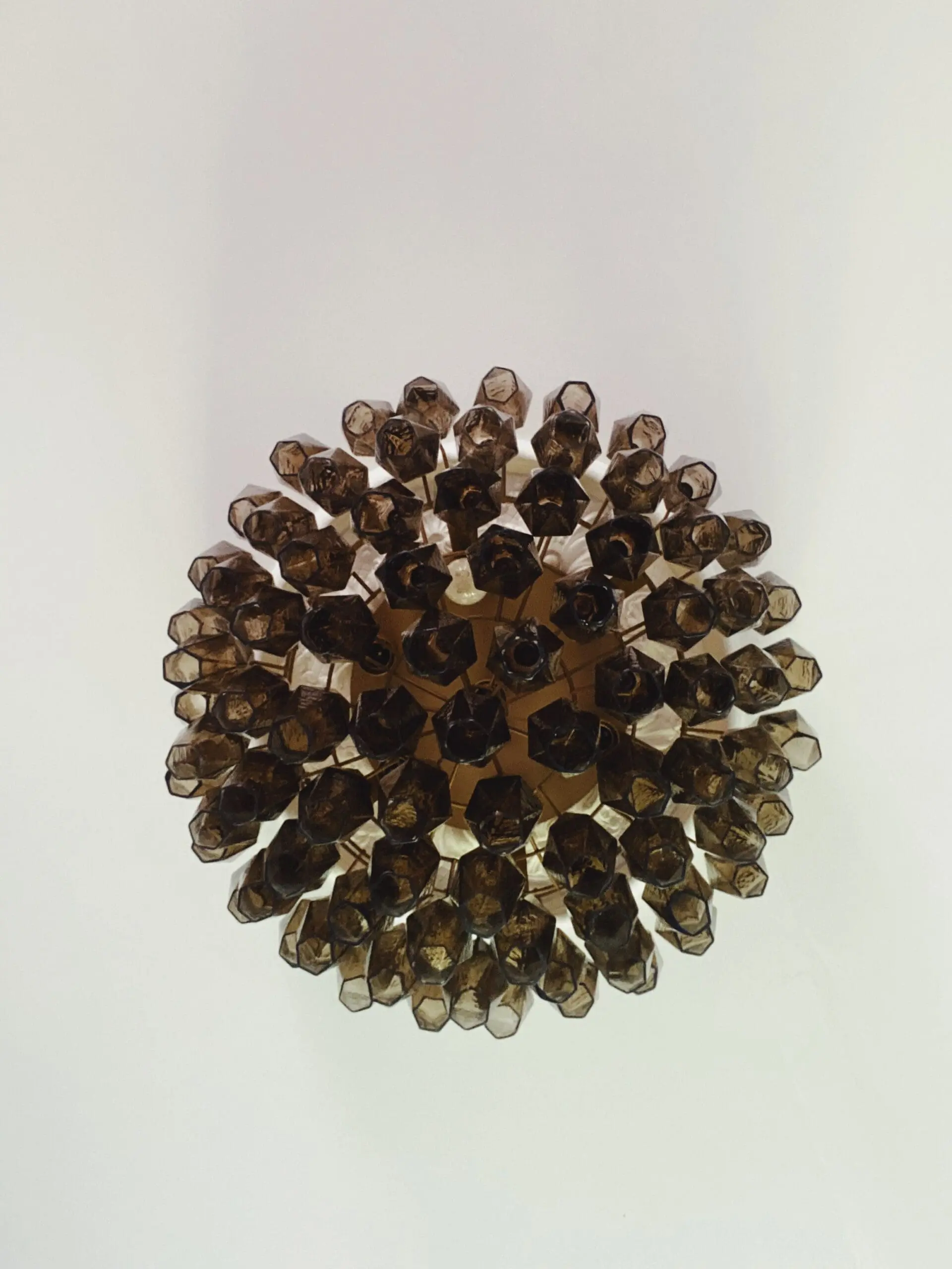 Murano Chandelier – Poliedri – 84 glasses – Dark smoked - Image 6