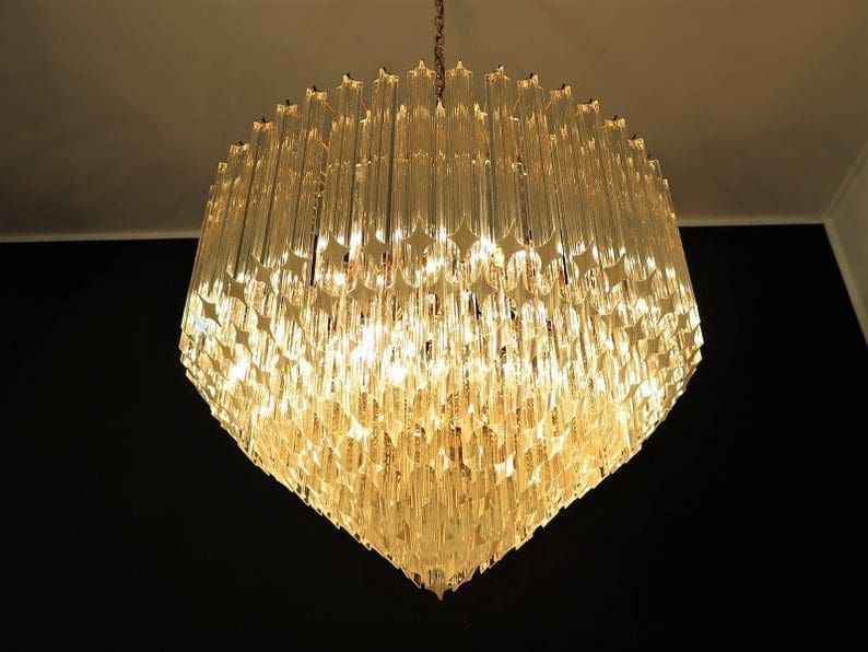 Murano Chandelier – Quadriedri – 265 prisms – Transparent - Image 6