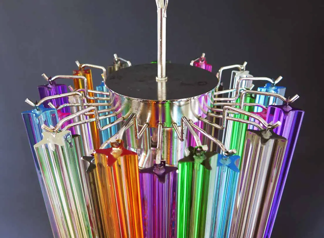 Murano Chandelier – Quadriedri – 46 prisms – Multi - Image 4