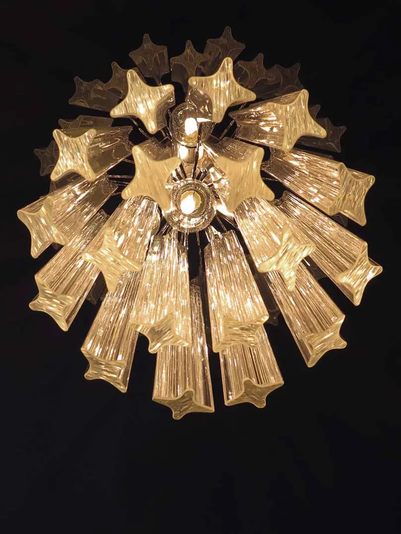 Murano Chandelier – Quadriedri – 46 prisms – Transparent - Image 3