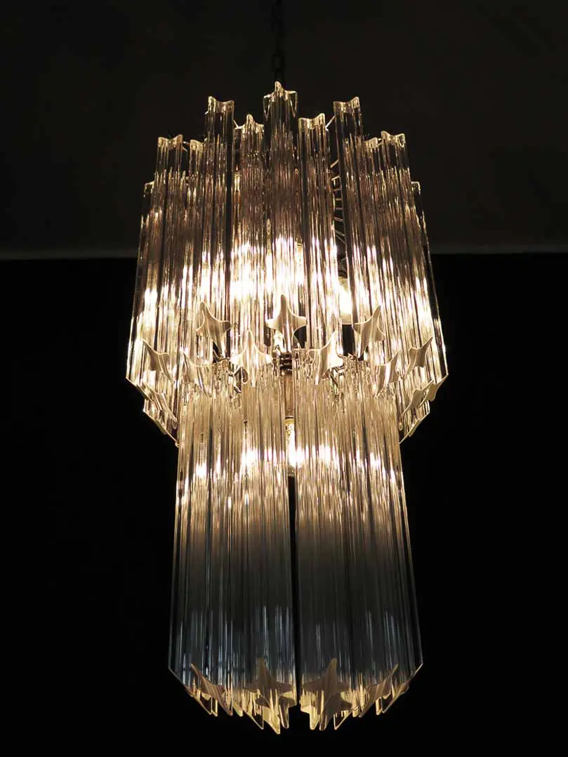 Murano Chandelier – Quadriedri – 46 prisms – Transparent - Image 4