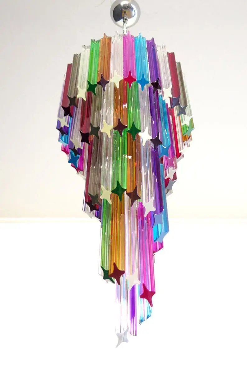 Murano chandelier – Spiral – 86 prisms – Multi - Image 4
