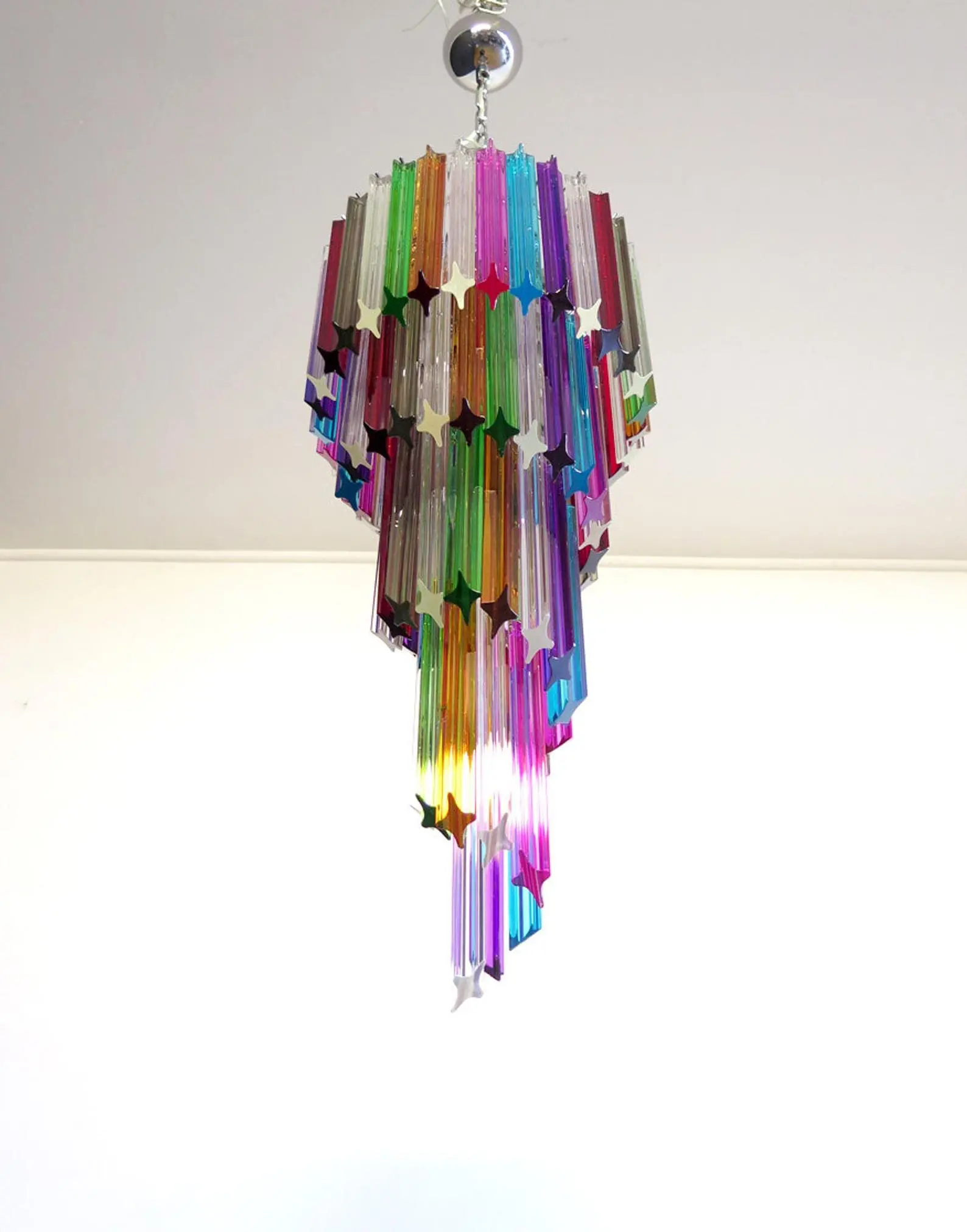 Murano chandelier – Spiral – 86 prisms – Multi - Image 7