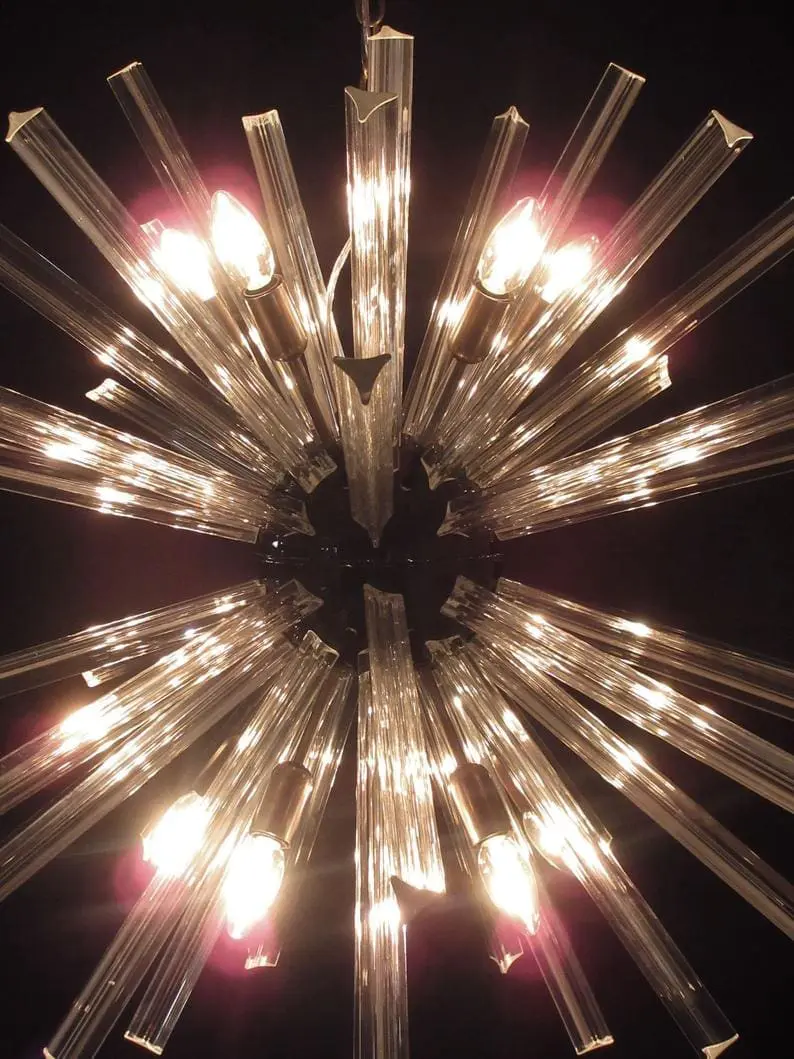 Murano Chandelier – Sputnik – 50 prisms – Transparent - Image 6