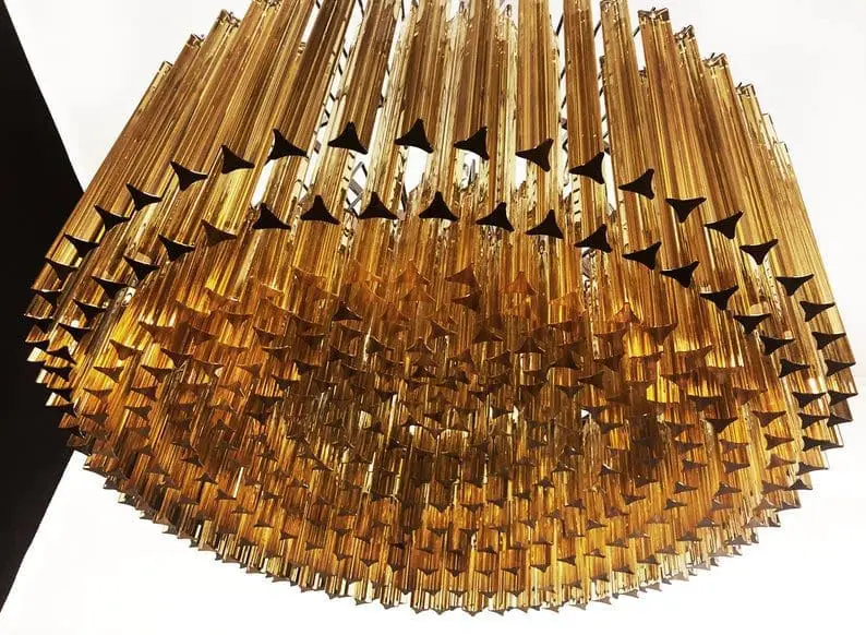 Murano Chandelier – Triedri – 391 prisms – Amber - Image 4