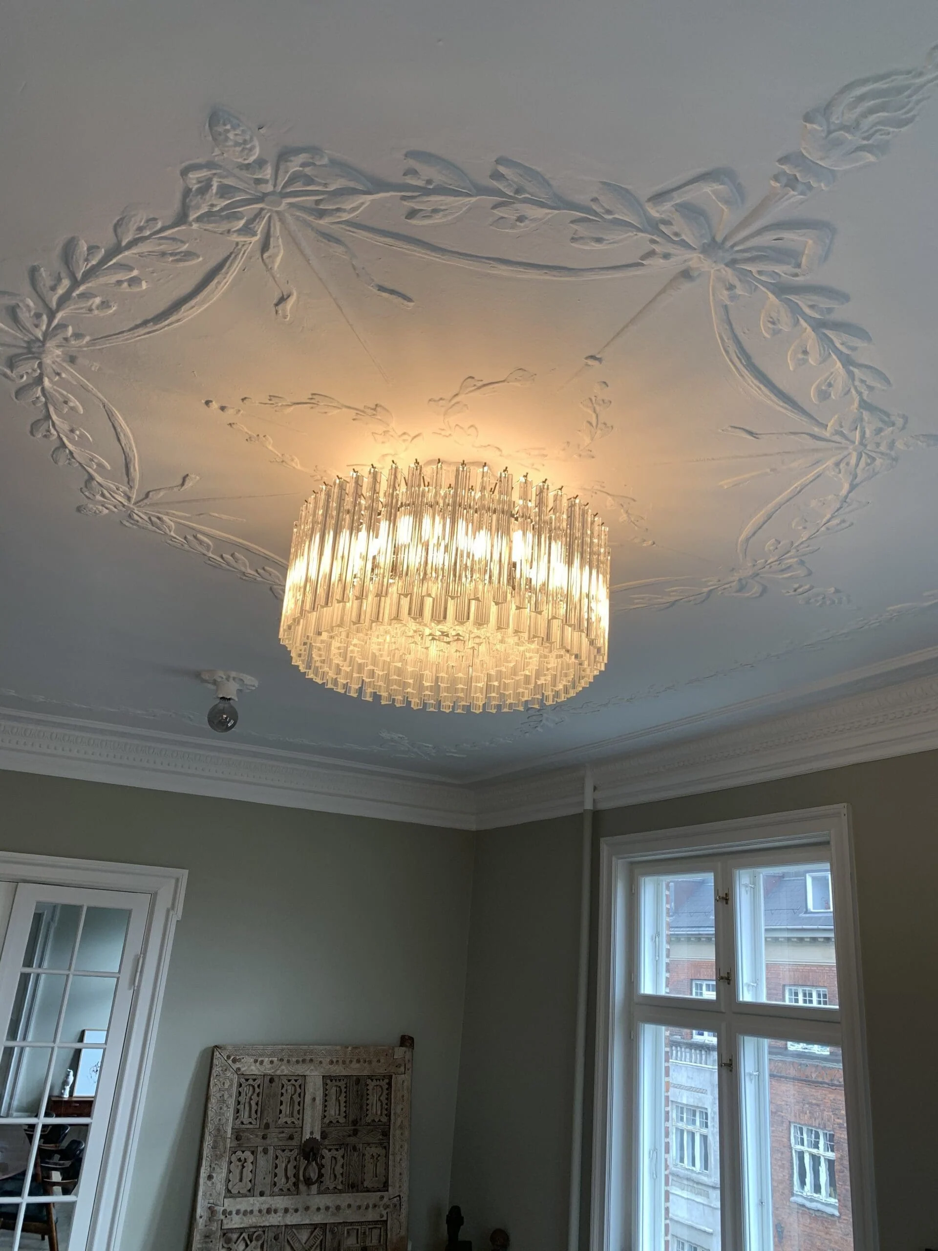 Murano Chandelier – Triedri Round – 265 prisms – Pink - Image 19