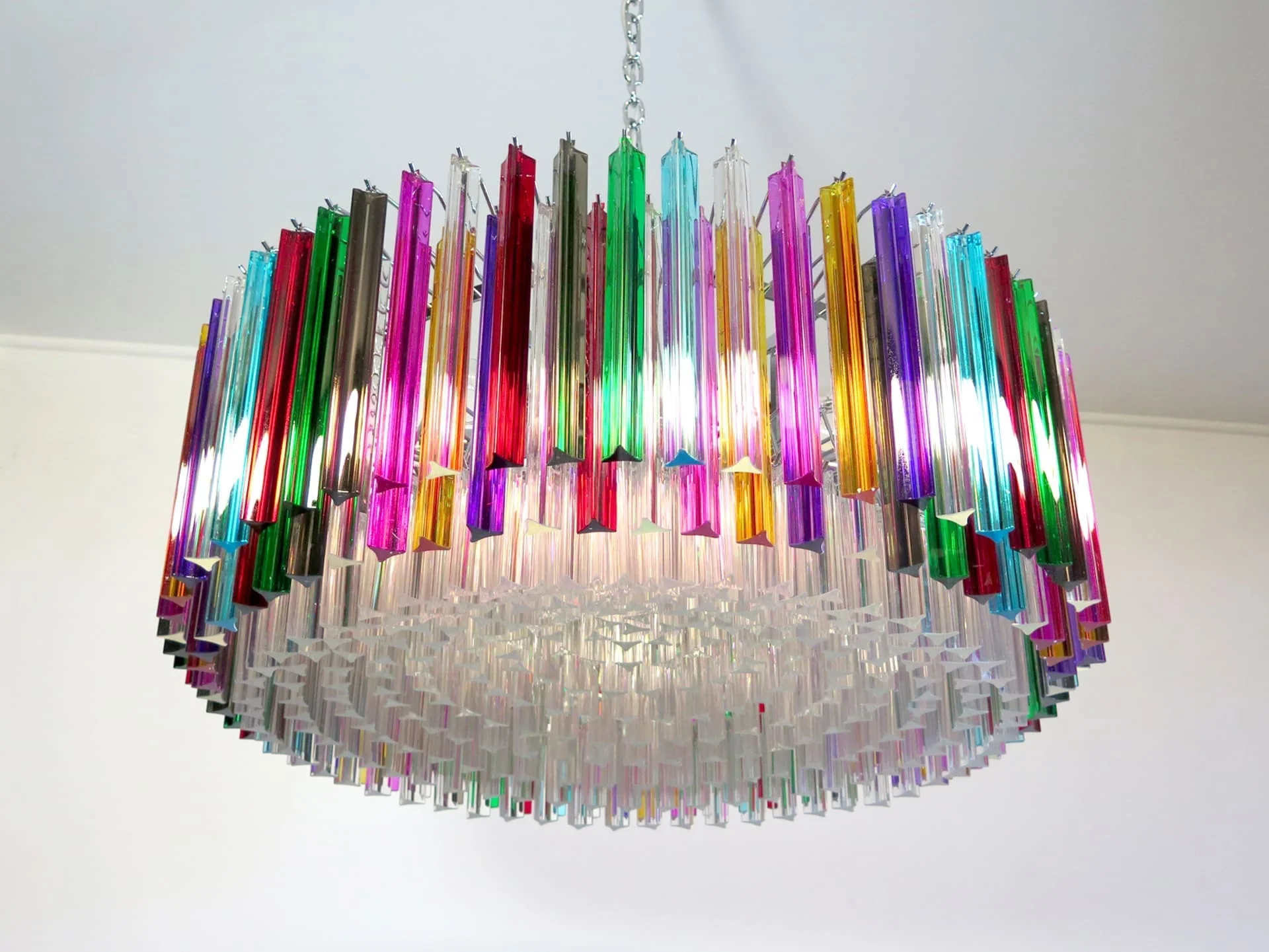Murano Chandelier – Triedri Round – 391 prisms – Multi - Image 10