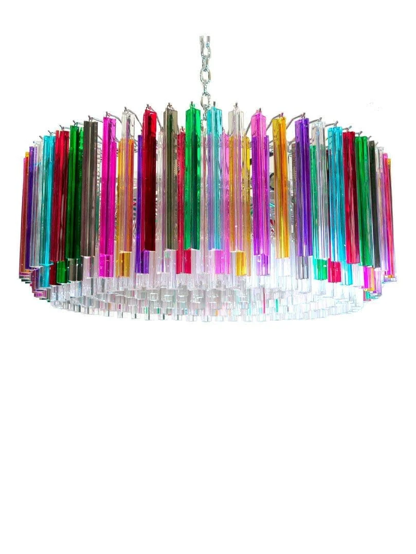 Murano Chandelier – Triedri Round – 391 prisms – Multi - Image 12