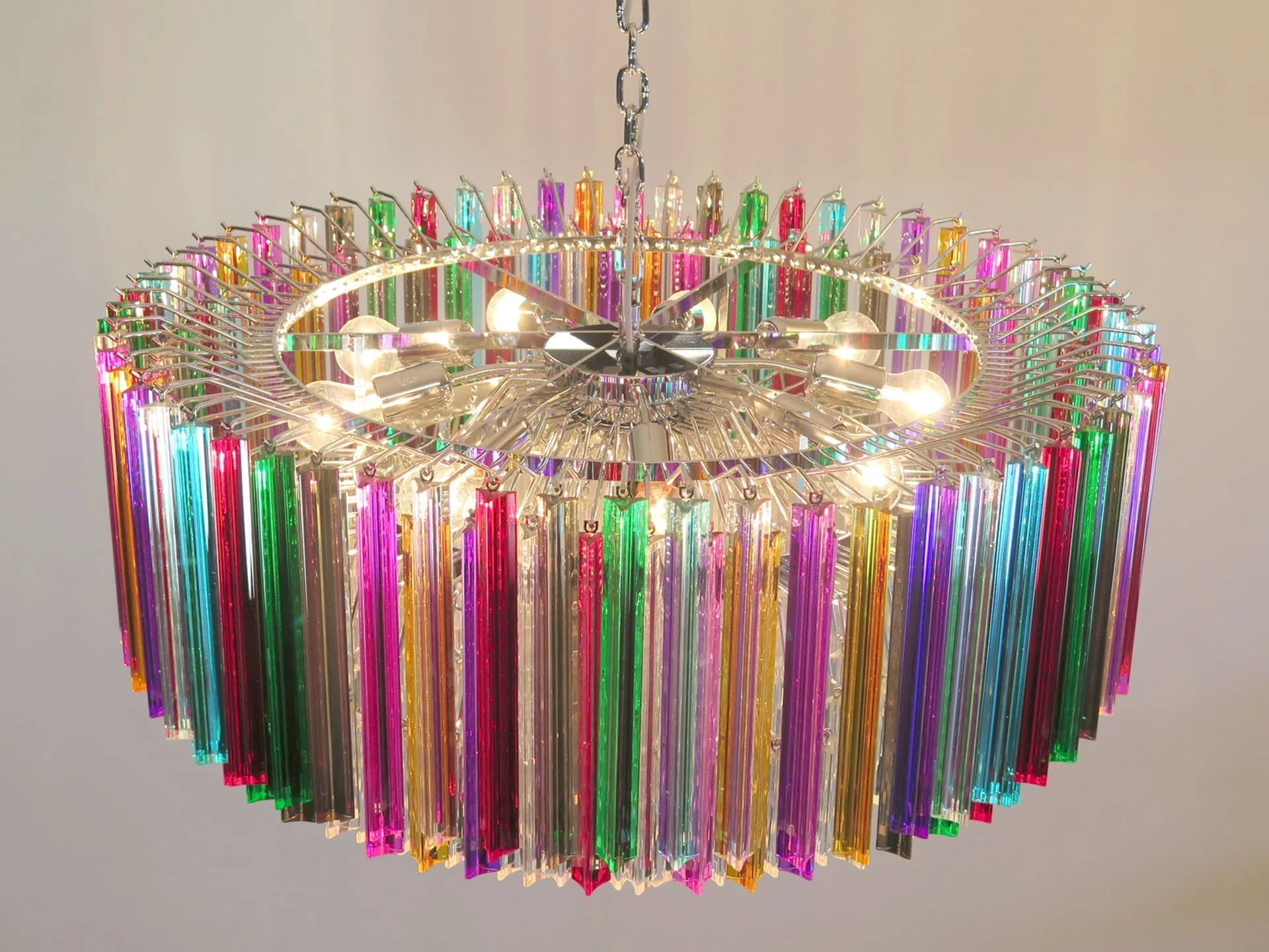 Murano Chandelier – Triedri Round – 391 prisms – Multi - Image 2
