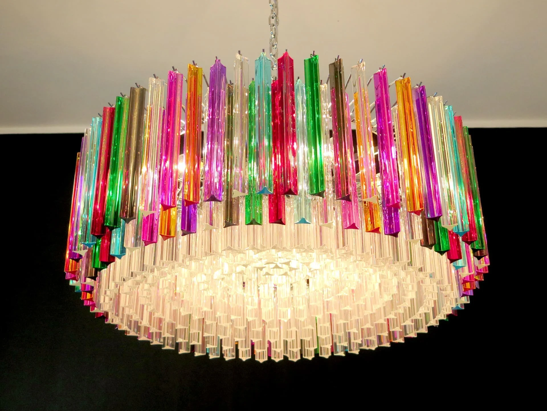 Murano Chandelier – Triedri Round – 391 prisms – Multi - Image 3